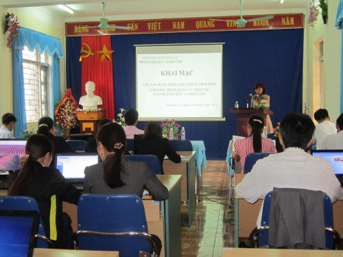 TCCB – Phòng Giáo dục và Đào tạo thị xã Mường Lay triển khai tập huấn phân cấp phần mềm quản lý cán bộ PMIS đến các cơ sở giáo dục