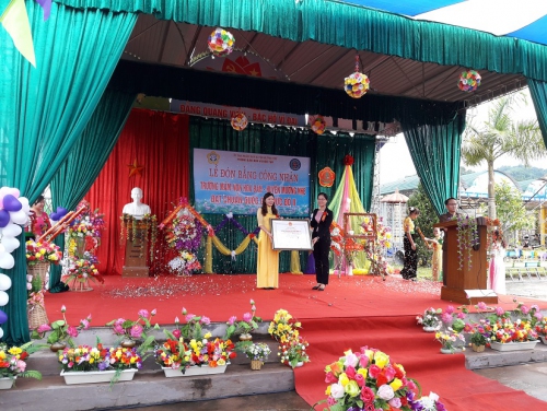 GDMN - Trường mầm non đạt chuẩn quốc gia mức độ 2 đầu tiên của huyện Mường Nhé