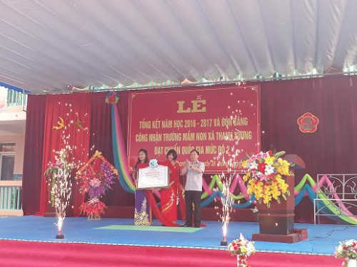 GDMN - Trường mầm non xã Thanh Xương, huyện Điện Biên tổng kết năm học và đón bằng công nhận trường mầm non đạt chuẩn quốc gia mức độ 2