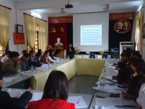 GDMN - Hội thảo lập kế hoạch triển khai dự án "Tạo cơ hội bình đẳng giáo dục cho trẻ em dân tộc thiếu số" tại huyện Điện Biên Đông