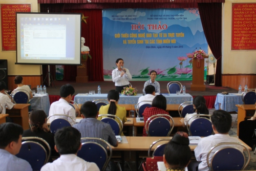 GDTX-CN. Hội thảo giới thiệu công nghệ từ xa trực tuyến và tuyển sinh tại các tỉnh miền núi của Viện Đại học Mở Hà Nội.