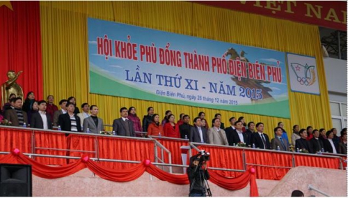VP. Thành phố Điện Biên Phủ tổ chức thành công Hội khỏe Phù Đổng lần thứ XI, năm 2015