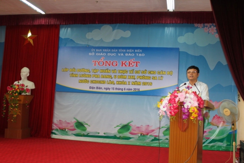 GDTX&CN- Sở Giáo dục và Đào tạo Điện Biên tổng kết lớp bồi dưỡng, tập huấn và thực tế cơ sở cho cán bộ 3 tỉnh Bắc Lào, khóa I năm 2016