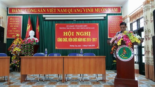 GDTX&CN – Trường THPT Búng Lao tổ chức Hội nghị công chức, viên chức năm học 2016-2017