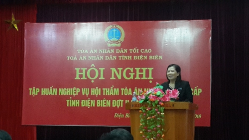 Thanh tra Sở - Hội nghị tập huấn nghiệp vụ Hội thẩm Tòa án nhân dân hai cấp tỉnh Điện Biên, đợt 2 năm 2016