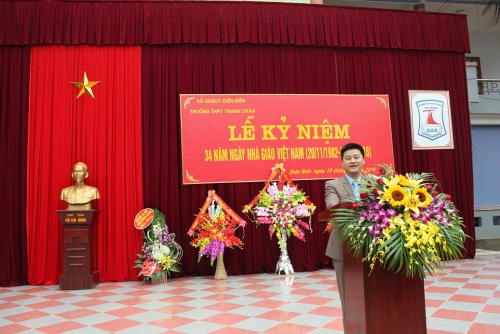VP - Trường THPT Thanh Chăn tổ chức Lễ kỷ niệm 34 năm Ngày Nhà giáo Việt Nam.