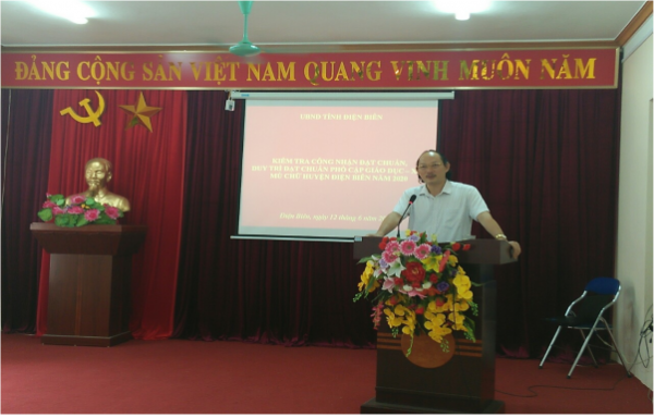 Kiểm tra công nhận đạt chuẩn, duy trì đạt chuẩn xóa mù chữ mức độ 2 và kế hoạch phổ cập năm 2020 tại huyện Điện Biên