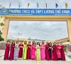 Rực rỡ sắc áo dài giữa mùa Hoa Ban - Dấu ấn đẹp của Trường THCS và THPT Lương Thế Vinh