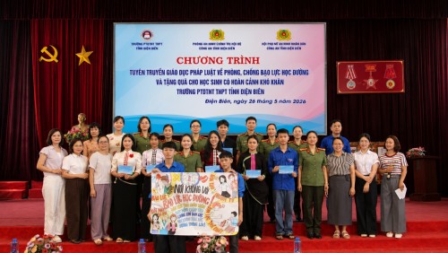 Trường PTDTNT THPT tỉnh Điện Biên: Đẩy mạnh phối hợp tuyên truyền pháp luật, phòng chống bạo lực học đường "Chung tay xây dựng môi trường giáo dục an toàn, nhân văn"