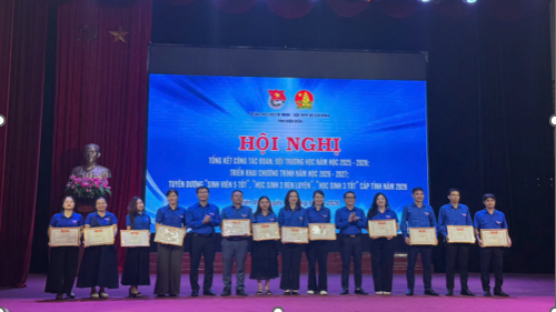 Đoàn Trường THPT Nà Tấu đạt nhiều thành tích tại Hội nghị tổng kết công tác Đoàn và phong trào thanh niên trường học năm học 2025–2026