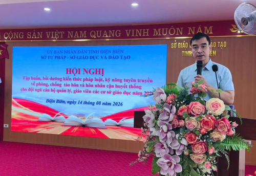 Hội nghị tập huấn chuyên đề phổ biến pháp luật về phòng, chống tảo hôn và hôn nhân cận huyết thống trong các cơ sở giáo dục