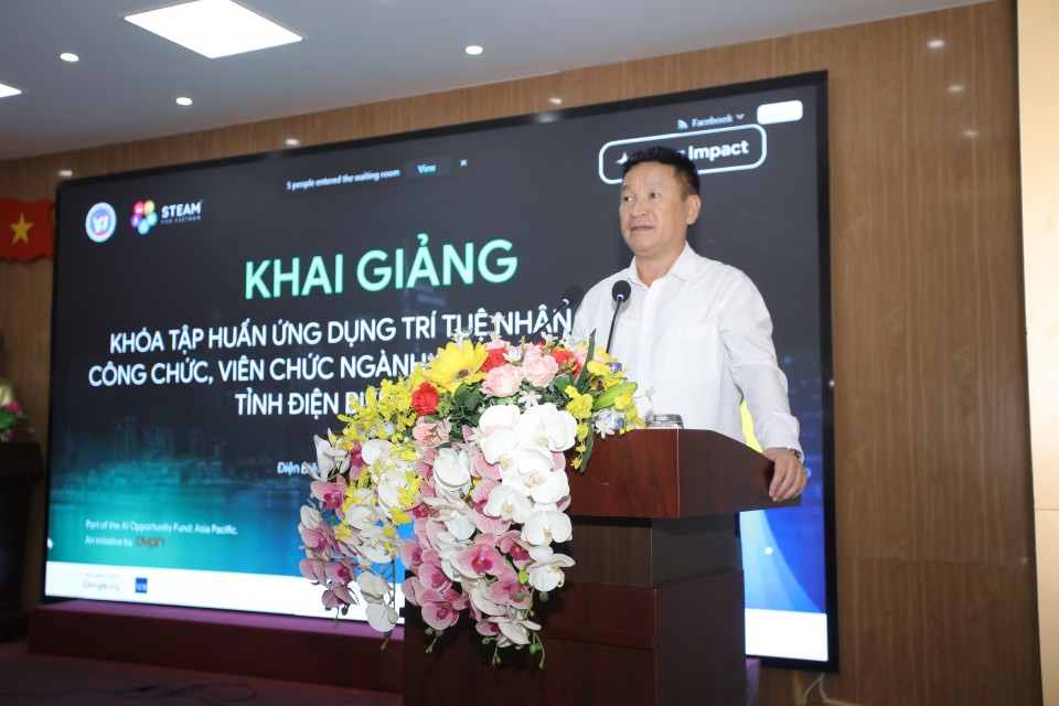 Điện Biên khai giảng khóa tập huấn ứng dụng trí tuệ nhân tạo trong giáo dục năm 2026