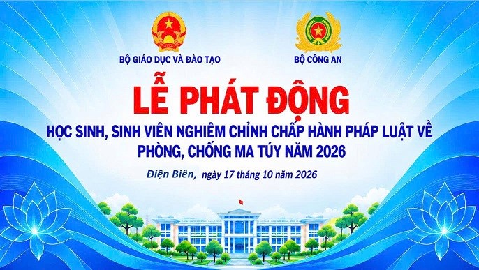 Điện Biên hưởng ứng Lễ phát động học sinh, sinh viên nghiêm chỉnh chấp hành pháp luật về phòng, chống ma túy năm 2026